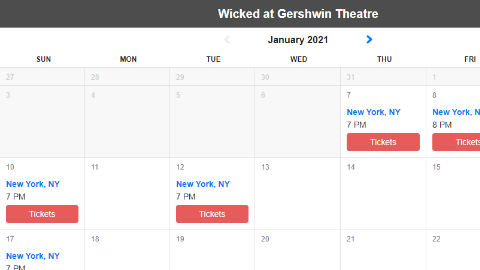 Calendar Widget