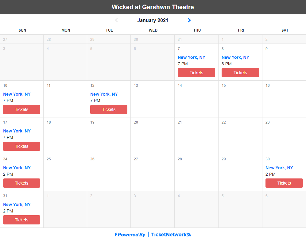 Calendar Widget
